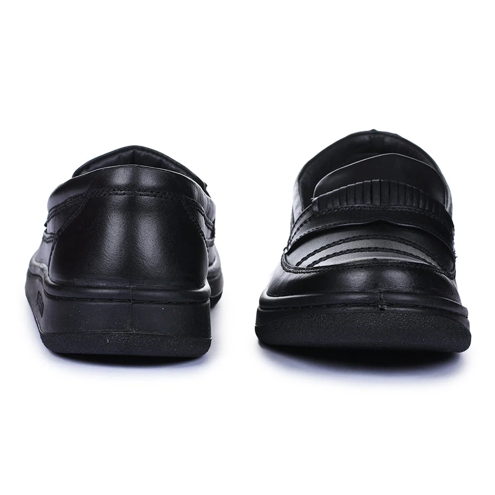 Warrior Black Formal Non Lacing Shoes For Men 2078-02 By Liberty - Image 8