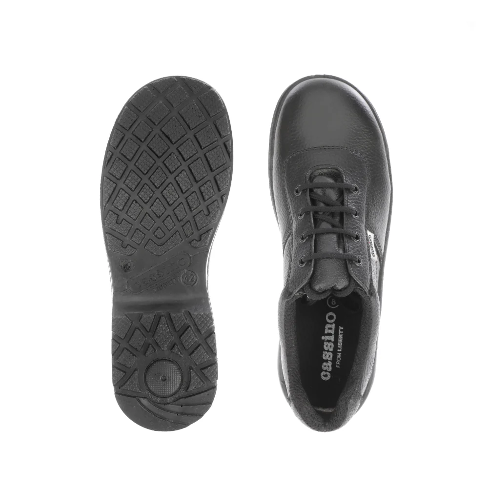 Warrior Black Steel Toe Industrial Safety Shoes for Men Cassino By Liberty - Image 5