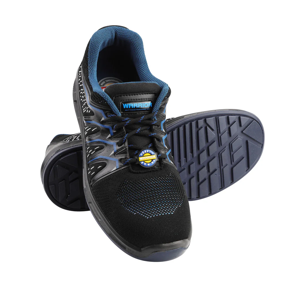 Warrior Blue Fiber Glass Toe Industrial Safety Shoes for Men 3004-28 By Liberty - Image 6