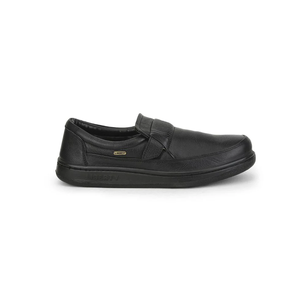 Warrior Casual Non Lacing Shoes For Men (Black) 2078-59 By Liberty - Image 2