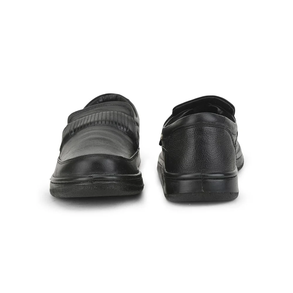 Warrior Casual Non Lacing Shoes For Men (Black) 2078-59 By Liberty - Image 4