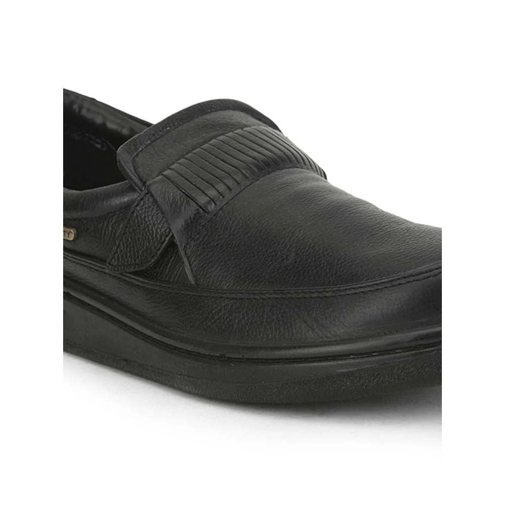 Warrior Casual Non Lacing Shoes For Men (Black) 2078-59 By Liberty - Image 6