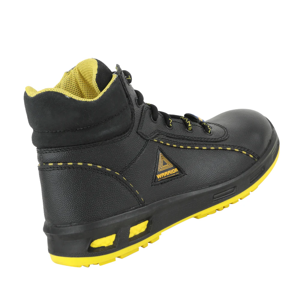 Warrior Genuine Leather Ankle Boot Black Steel Toe Safety Boots for Men EARTH-BOOT By Liberty - Image 3