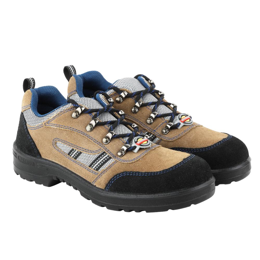 Warrior Genuine Leather Brown Steel Toe Safety Shoe for Men 98-254 By Liberty - Image 6