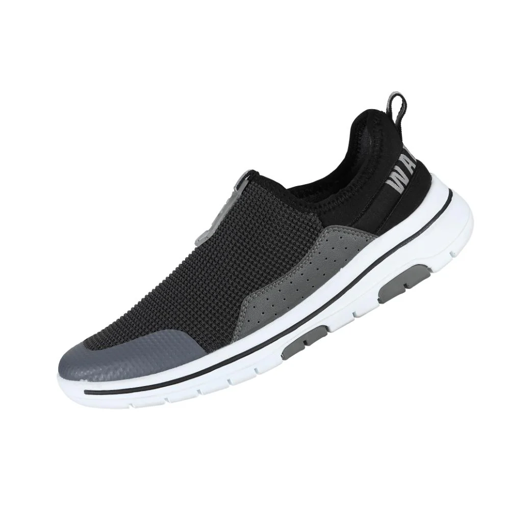 Warrior Grey Non-Lacing Casual Shoes For Men Easy Walk By Liberty - Image 5
