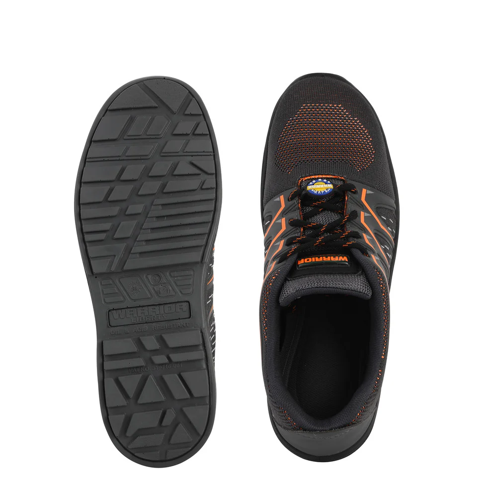 Warrior Orange Fiber Glass Toe Industrial Safety Shoes for Men 3004-28 By Liberty - Image 6
