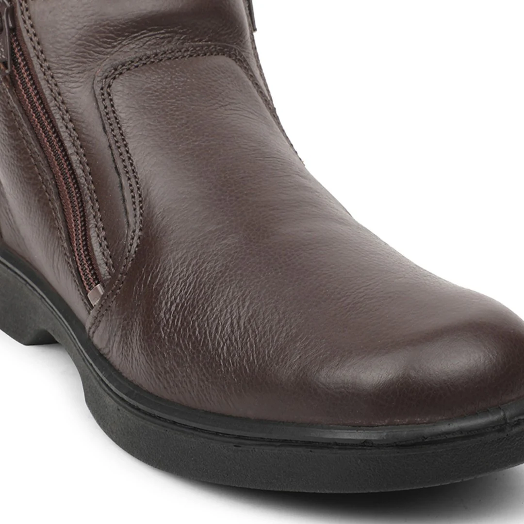 Windsor Brown Casual Non Lacing Boots For Mens 2046-133 By Liberty - Image 4